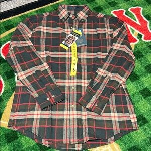 PENDLETON Mason Flannel Shirt Men’s S Button Down Red Burgundy Plaid
